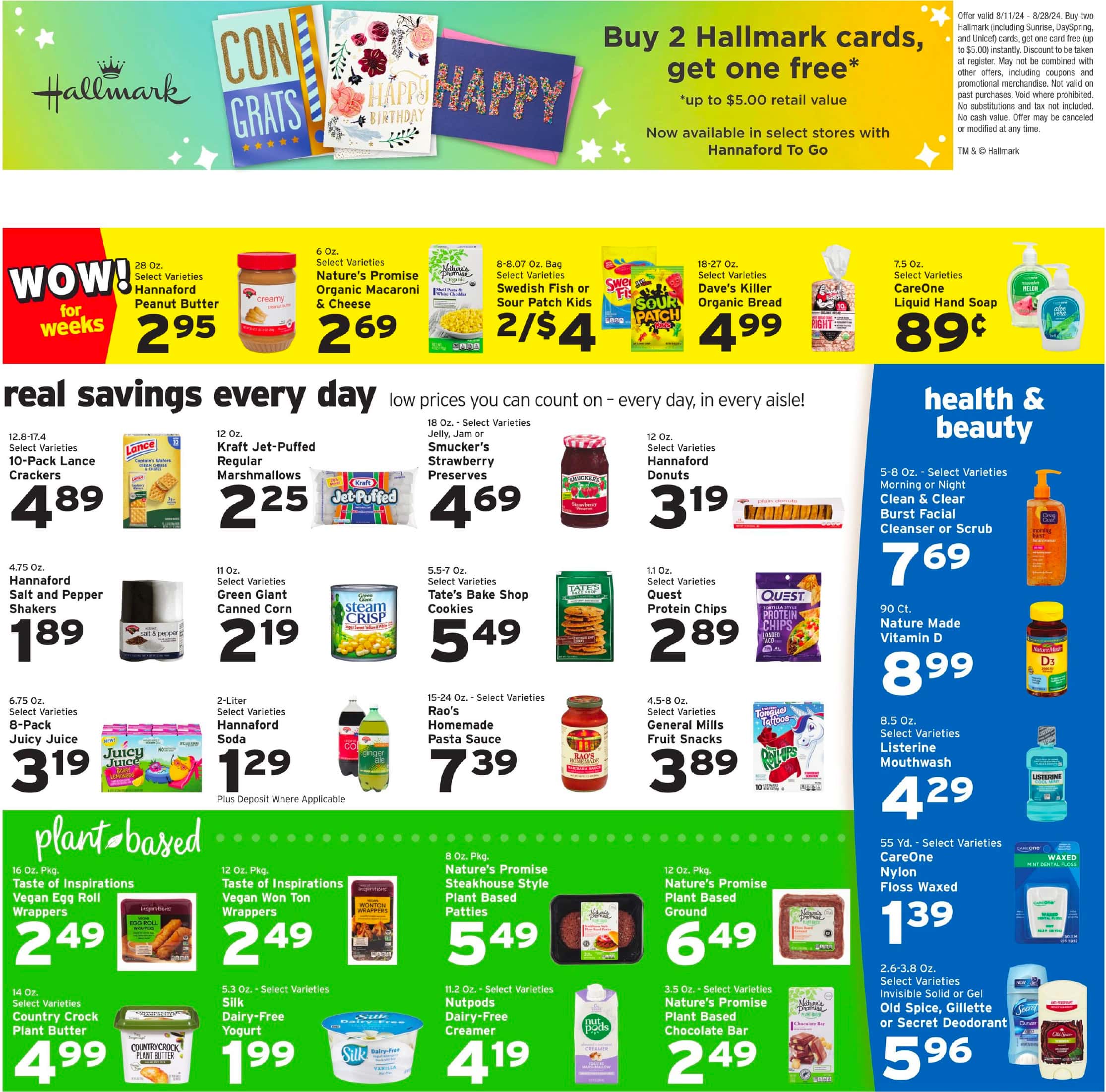 Hannaford Weekly Flyer August 18 - 24, 2024