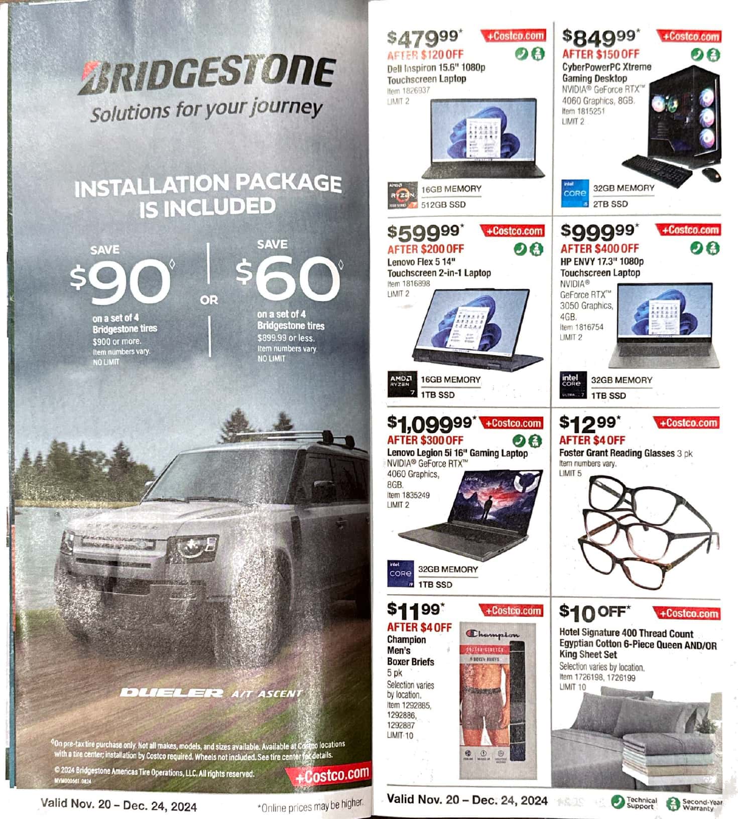 Costco Weekly Ad November 20 - December 24, 2024 Black Friday