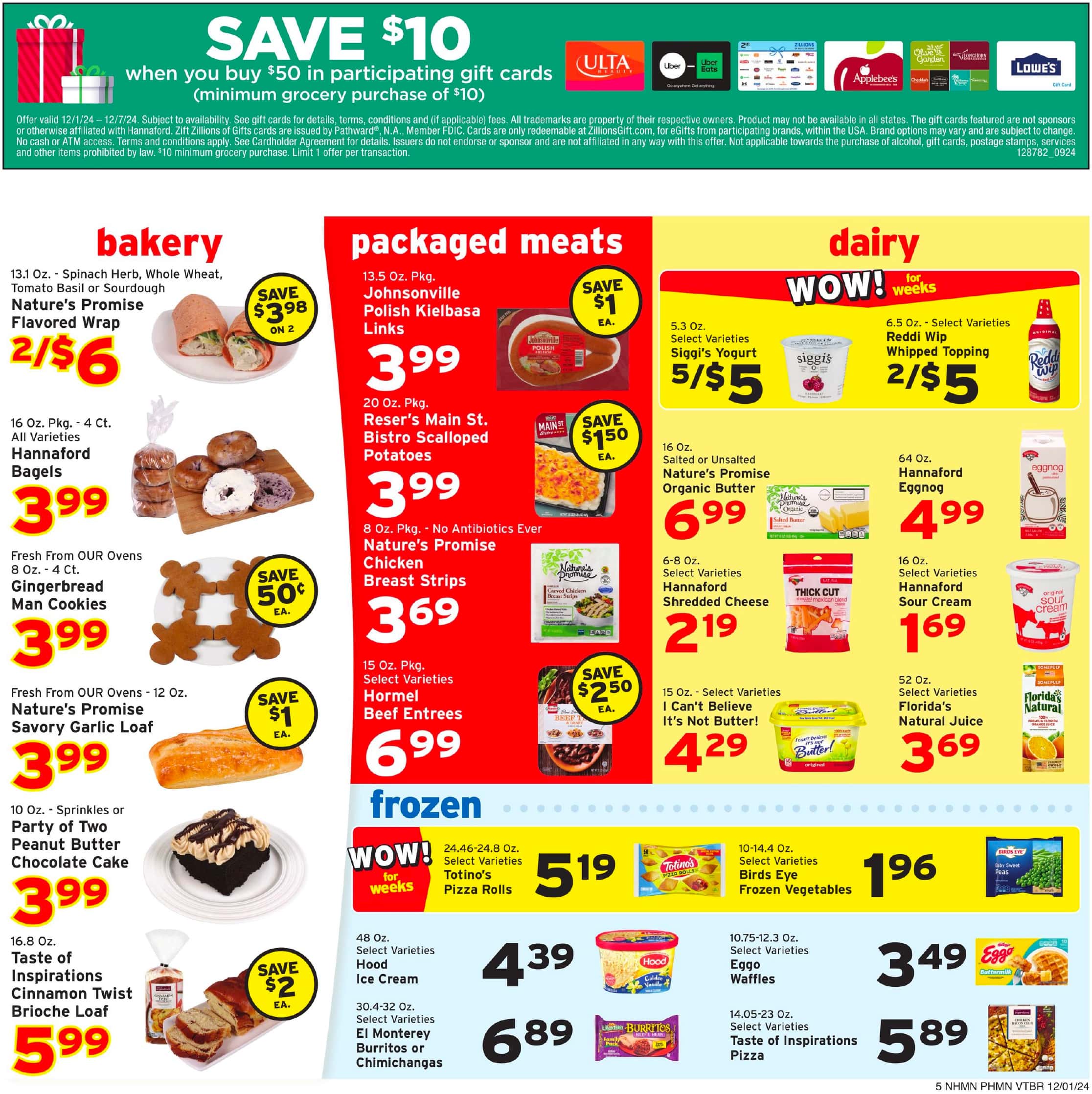 Hannaford Weekly Flyer December 1 - 7, 2024