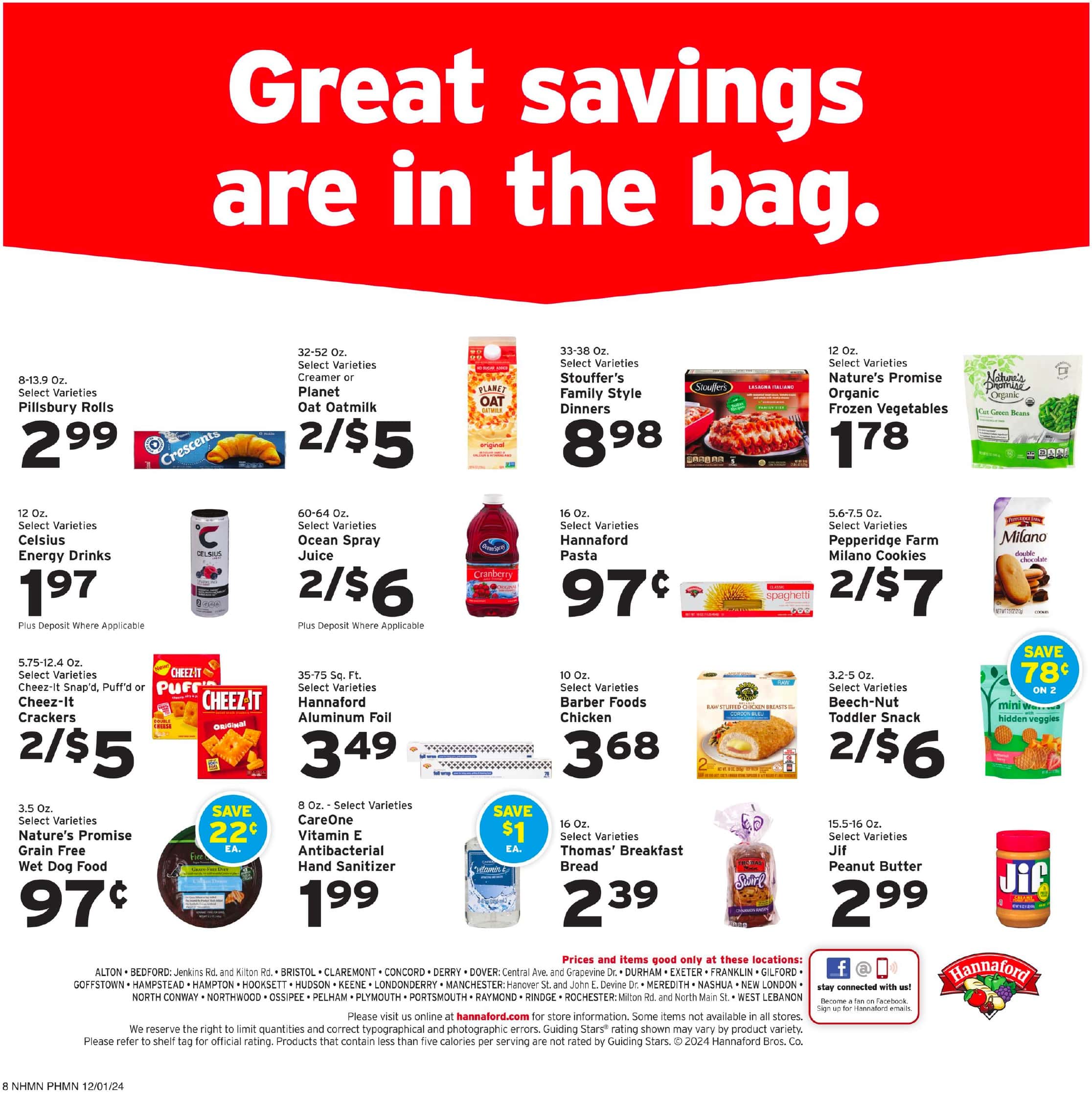 Hannaford Weekly Flyer December 1 - 7, 2024